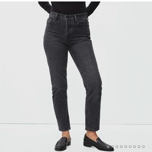 Everlane Straight High Rise Black Jeans